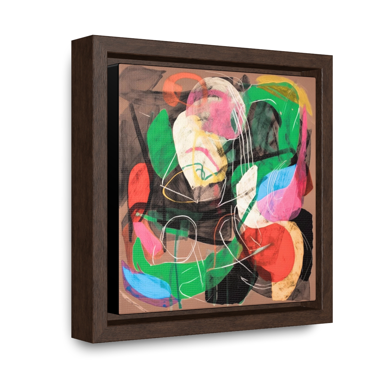 Interwoven Symphony No1 | Modern Abstract Print in Bright Colorful Maximalist Style | Framed Gallery Wrapped Canvas