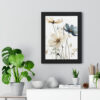 Wild Flower Framed Print | Flowermarket Watercolor Neutral Subdued Botanical Wall Art | Artful Dainty Wild Cosmos Flowers