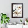 Wild Flower Framed Print | Flowermarket Watercolor Neutral Subdued Botanical Wall Art | Artful Dainty Wild Cosmos Flowers