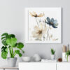Wild Flower Framed Print | Flowermarket Watercolor Neutral Subdued Botanical Wall Art | Artful Dainty Wild Cosmos Flowers
