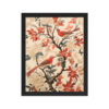 Vintage Floral Motifs with Birds 02 | Framed poster