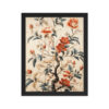 Vintage Floral Motifs with Flowers 01 | Framed Poster