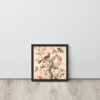 Vintage Floral Motifs with Birds 01 | Framed poster
