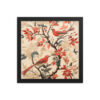 Vintage Floral Motifs with Birds 02 | Framed poster