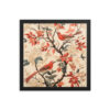 Vintage Floral Motifs with Birds 02 | Framed poster