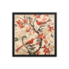 Vintage Floral Motifs with Birds 02 | Framed poster