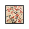 Vintage Floral Motifs with Birds 02 | Framed poster