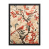 Vintage Floral Motifs with Birds 02 | Framed poster