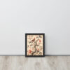 Vintage Floral Motifs with Birds 01 | Framed poster
