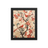 Vintage Floral Motifs with Birds 02 | Framed poster