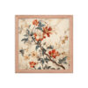 Vintage Floral Motifs with Flowers 03 | Framed Poster