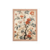 Vintage Floral Motifs with Flowers 01 | Framed Poster