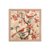 Vintage Floral Motifs with Birds 02 | Framed poster