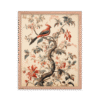 Vintage Floral Motifs with Birds 01 | Framed poster