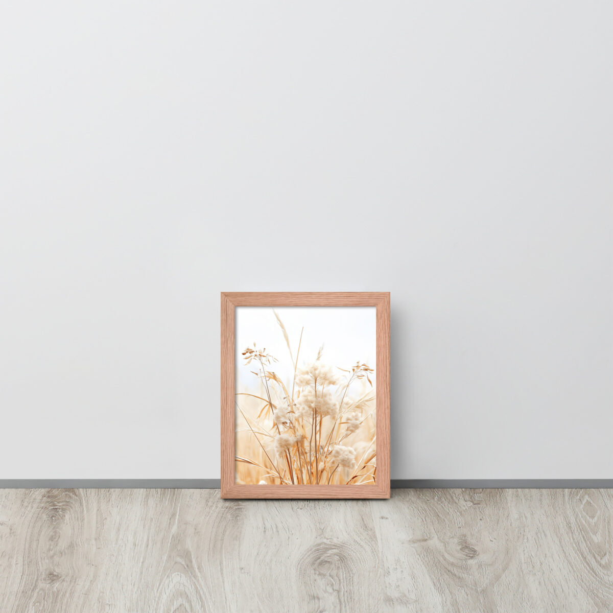 Dried Prairier Grass White Flowers | Framed Poster