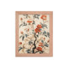 Vintage Floral Motifs with Flowers 01 | Framed Poster