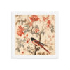 Vintage Floral Motifs with Birds 03 | Framed poster