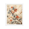 Vintage Floral Motifs with Flowers 03 | Framed Poster