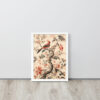 Vintage Floral Motifs with Birds 01 | Framed poster