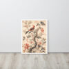 Vintage Floral Motifs with Birds 01 | Framed poster