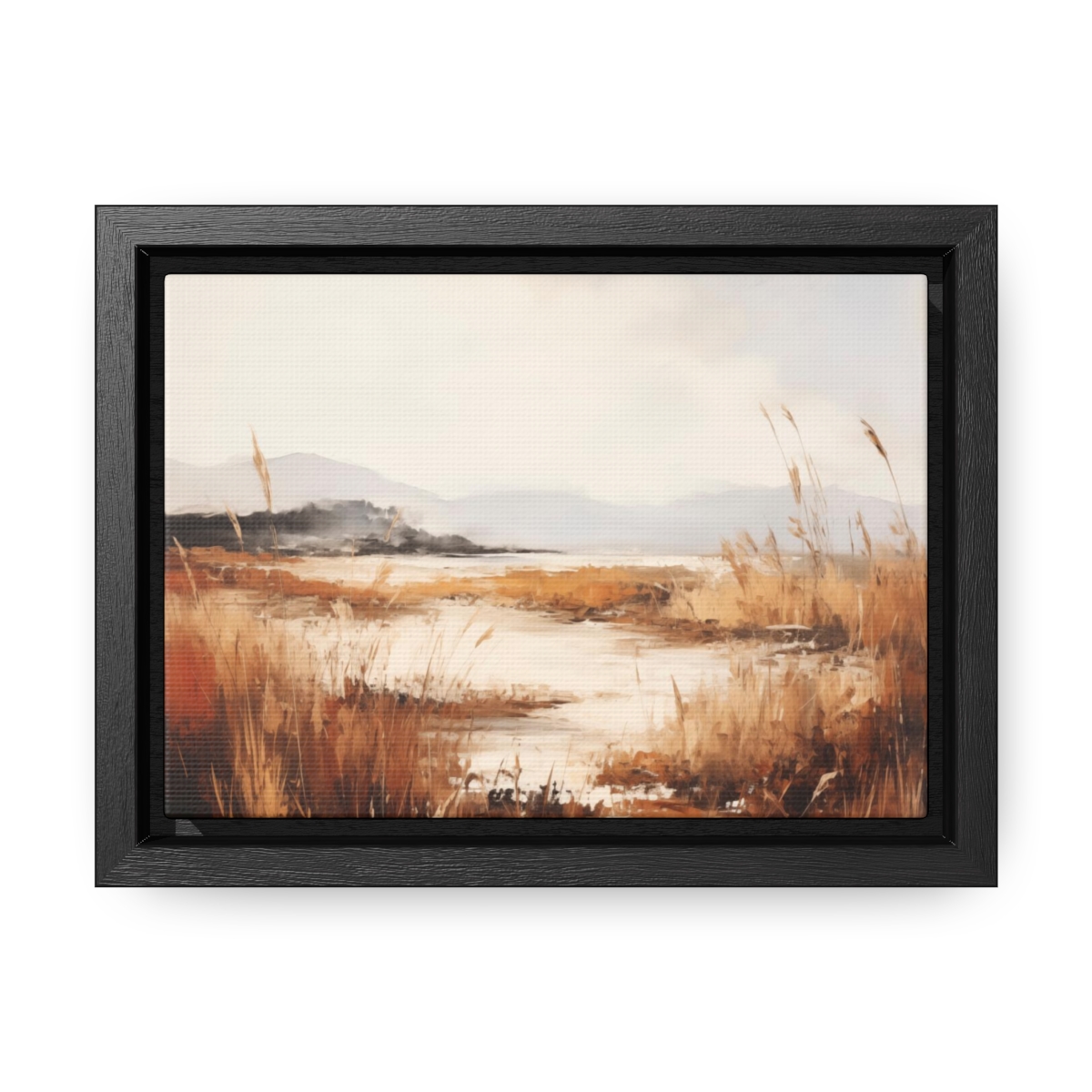 Coastal Serenity at Dusk: Pampas | Framed Gallery Canvas