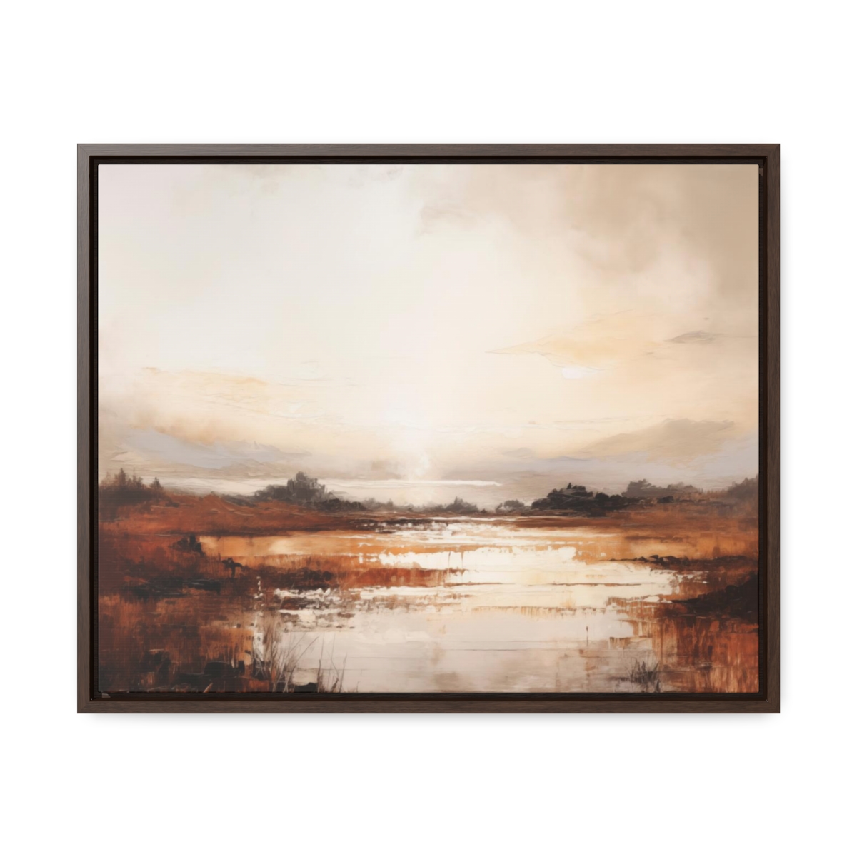 Coastal Serenity at Dusk: Sunset | Framed Gallery Canvas