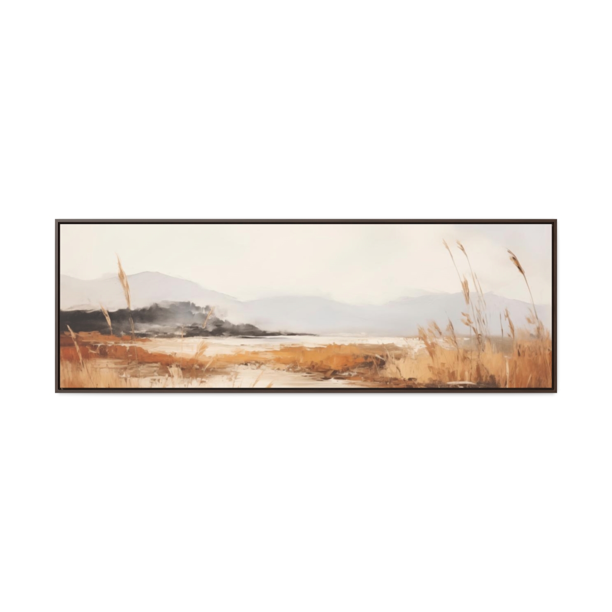 Coastal Serenity at Dusk: Pampas | Framed Gallery Canvas