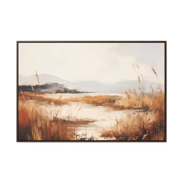 Coastal Serenity at Dusk: Pampas | Framed Gallery Canvas