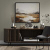 Coastal Serenity at Dusk: Fog | Framed Gallery Canvas