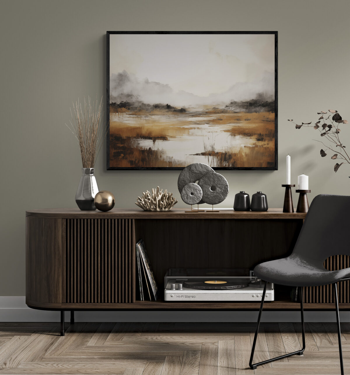 Coastal Serenity at Dusk: Fog | Framed Gallery Canvas
