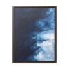 Melting Icebergs Blue Abstract Art | Framed Gallery Wrapped Canvas