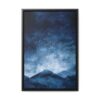 Snowy Mountains Blue Abstract Art | Framed Gallery Wrapped Canvas