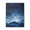 Snowy Mountains Blue Abstract Art | Framed Gallery Wrapped Canvas
