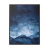Snowy Mountains Blue Abstract Art | Framed Gallery Wrapped Canvas