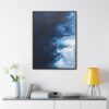 Melting Icebergs Blue Abstract Art | Framed Gallery Wrapped Canvas