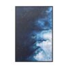 Melting Icebergs Blue Abstract Art | Framed Gallery Wrapped Canvas