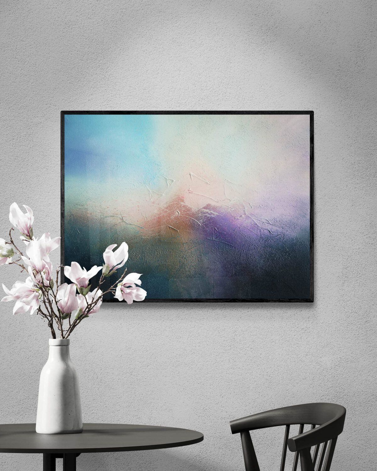 Alpenglow Mirage - Abstract Acrylic Painting | Framed Canvas Print