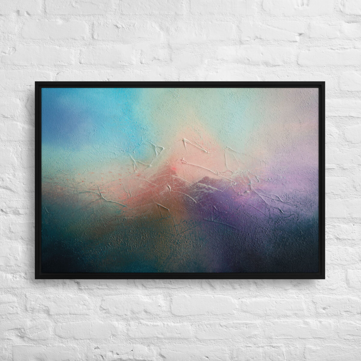 Alpenglow Mirage - Abstract Acrylic Painting | Framed Canvas Print