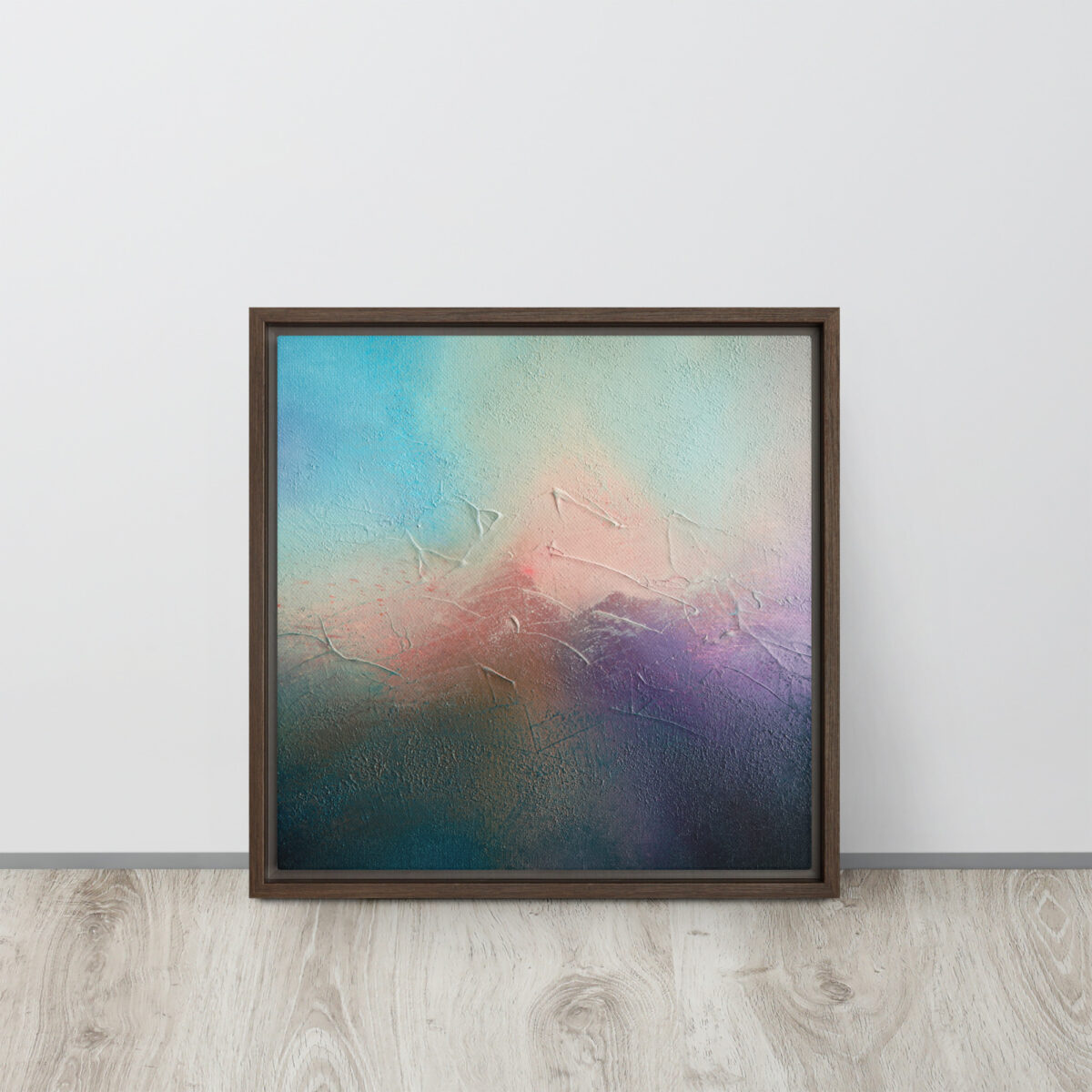 Alpenglow Mirage - Abstract Acrylic Painting | Framed Canvas Print