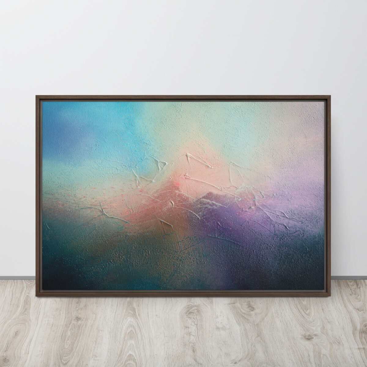 Alpenglow Mirage - Abstract Acrylic Painting | Framed Canvas Print