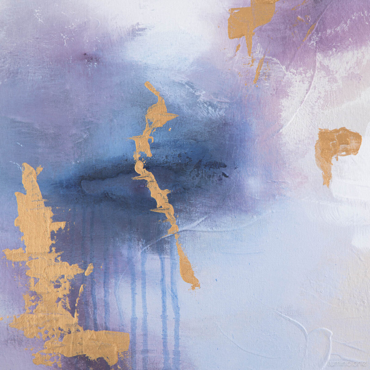 Detail, Whispering Shades of Purple I - Acrylic on Canvas - 24x24 - Natalie Bell, April 2024