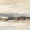Zoomed In Closeup Detail of Two Horses Running on the Beach Wall Art - 3x1 Aspect Ratio - Floating Frame Canvas