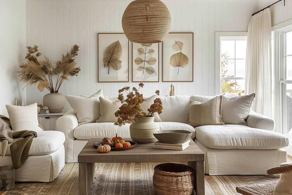 Nature-Inspired Fall Gallery Wall Ideas in a Modern Cottage Livi