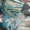 Floral Jacquard Woven Cotton Blanket and Wall Tapestry with Fringe - Flowers in a Vase Art