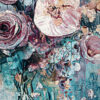 Floral Jacquard Woven Cotton Blanket and Wall Tapestry with Fringe - Flowers in a Vase Art