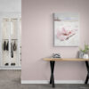 Pink Winter Cowgirl Painting in a Pink Coquette Bedroom with Luxury Closet - Pink Cowboy Hat in Snow