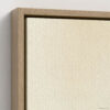 Sage green and purple abstract washes wall art in a biophilic style, in a natural wood floating frame canvas print