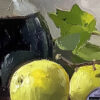 Closeup of Fruit Art Still Live Oil Painting for Kitchen Decor 3