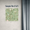 Sample tile Chinoiserie Sage Green Bird Wallpaper